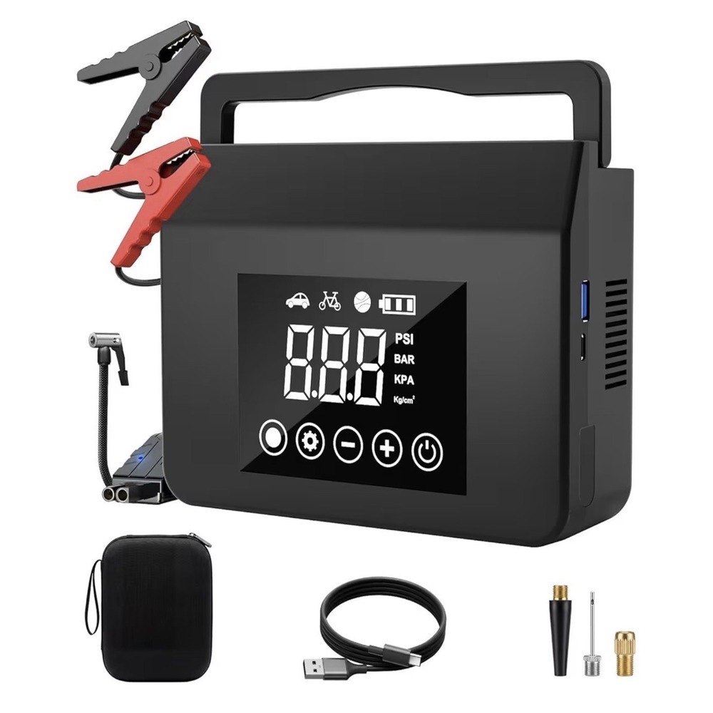 4000A Jump Starter with Air Compressor, 12V Portable Car Battery Charger,